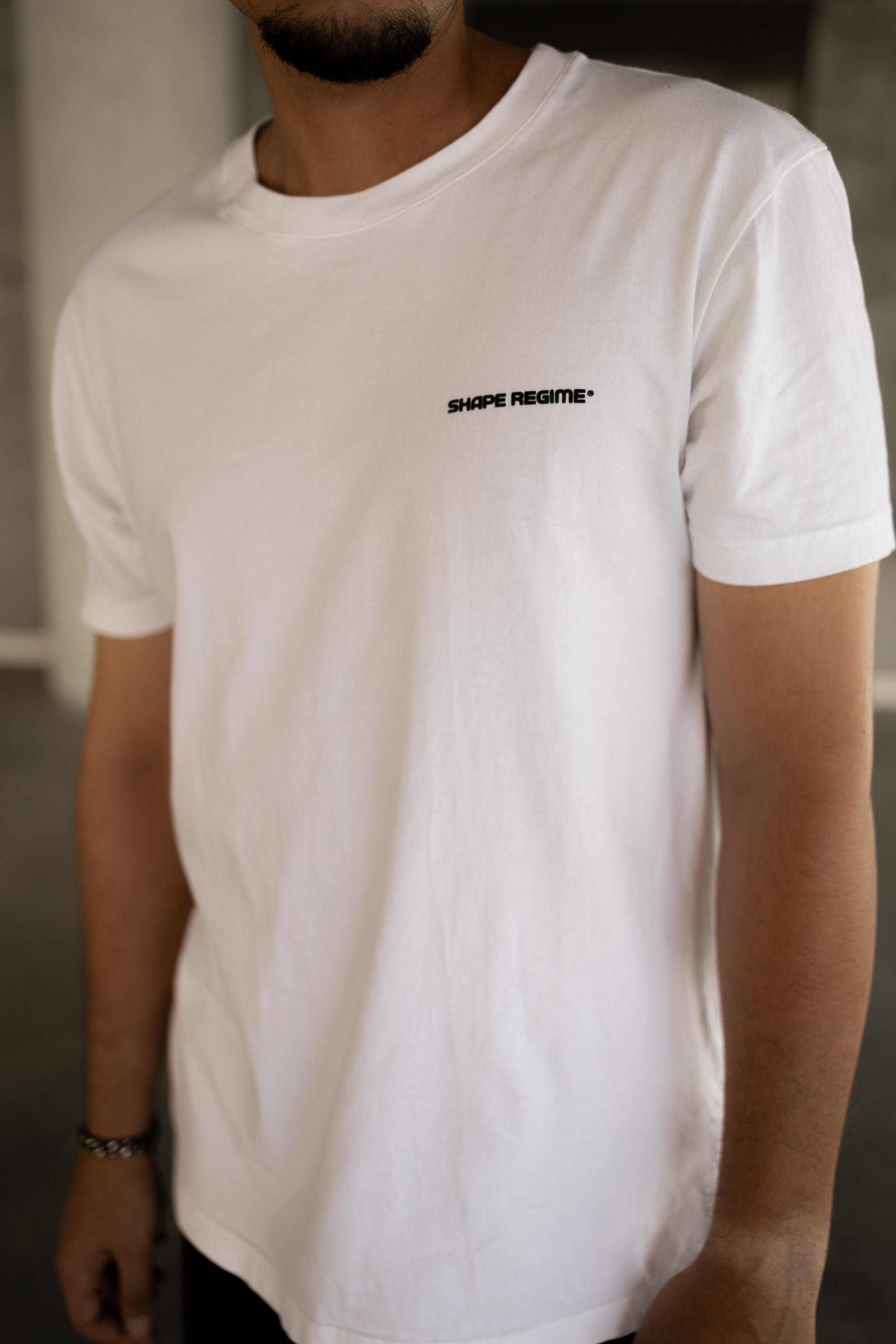 T-Shirt - SR100 -  White w. Black print